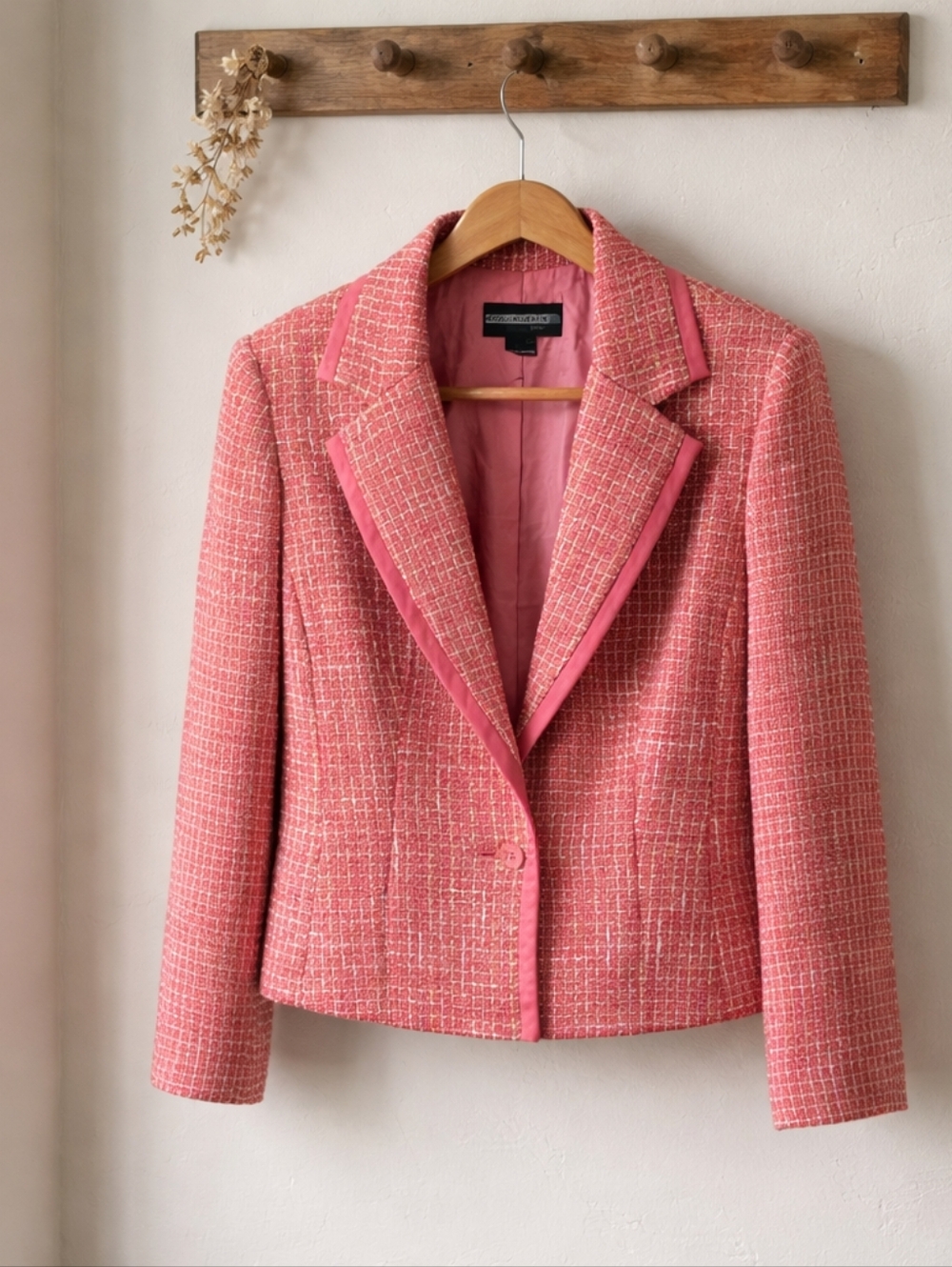 Requirements Pink Tweed Blazer